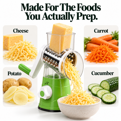 LekkerPrep 3 in 1 Rotary Grater