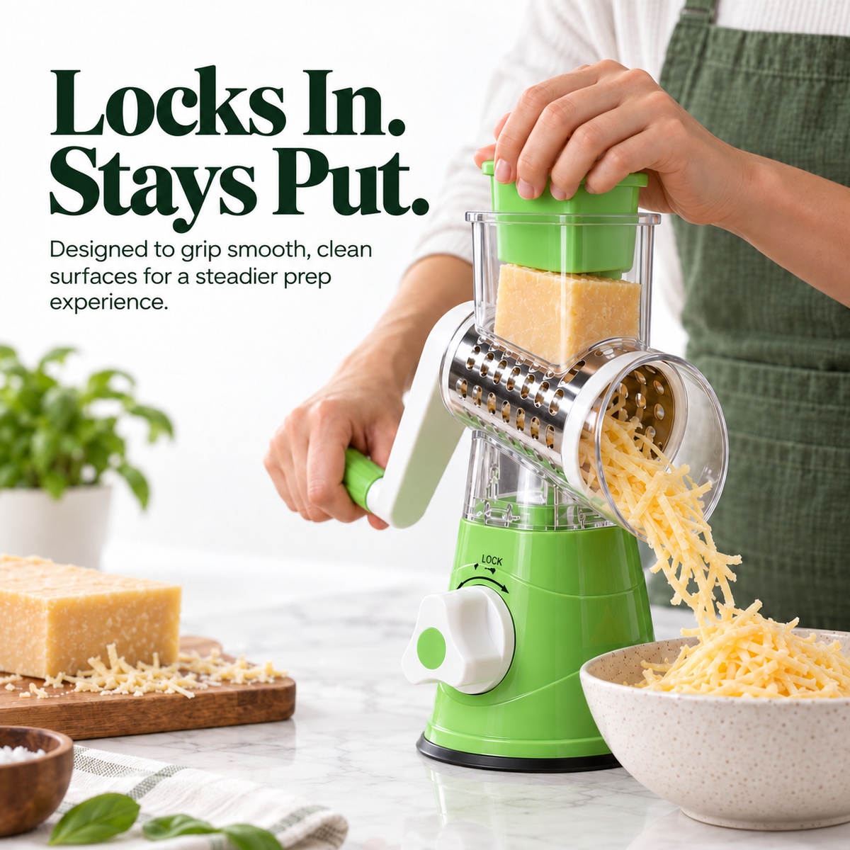 LekkerPrep 3 in 1 Rotary Grater
